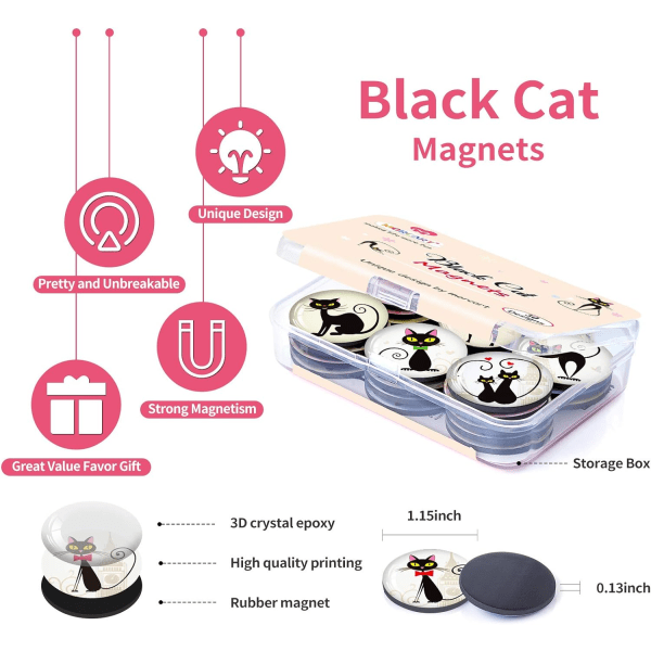 30 stk kjøleskapsmagneter for kjøleskap, søte og dekorative magneter