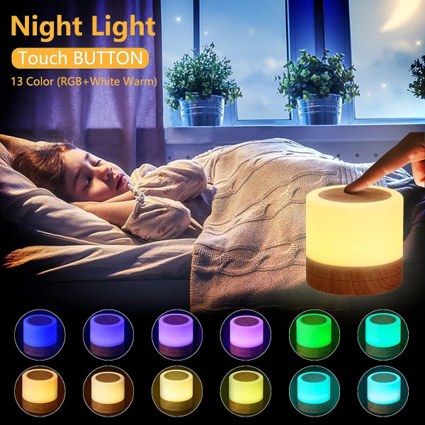 Nattlampe, Mini Multicolor 360° Sengelampe, Natlampe