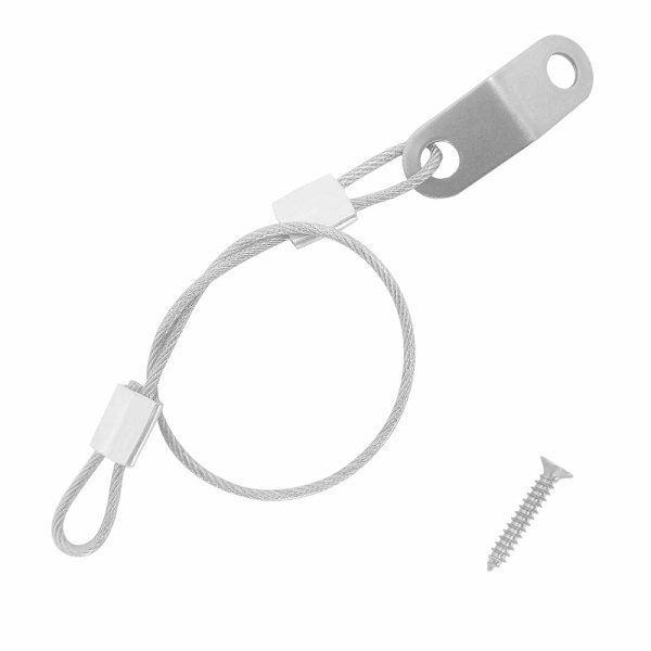 4-pack snabbfjädrar, toppstiftdiameter 6 mm, total längd 50 mm, med rostfria stålkordar