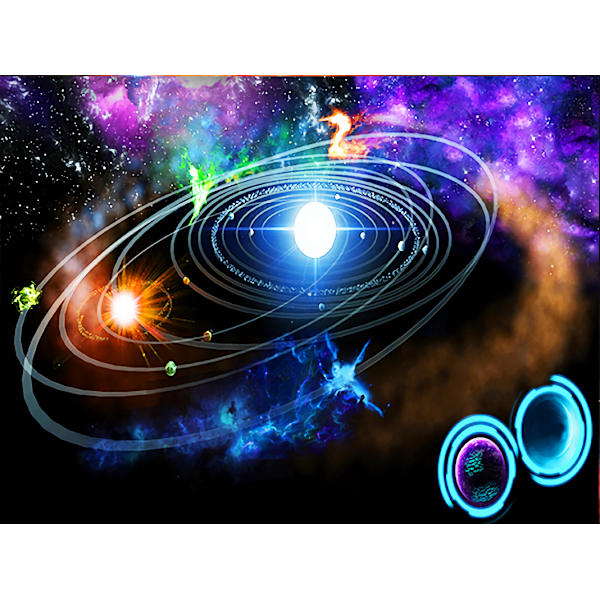 Sol planetsystem 40*30cm stue diamantmaleri 4