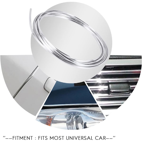 6m Silver Chrome-list för bildörr - Anti-Scratch-skydd