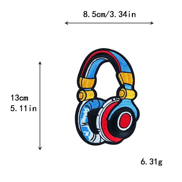 9 stk Stryke-på-lapper for jakker Hip hop, Musikk-serie Broderte lapper Passer for klær Kjole Hatt Bukser Sko Curta