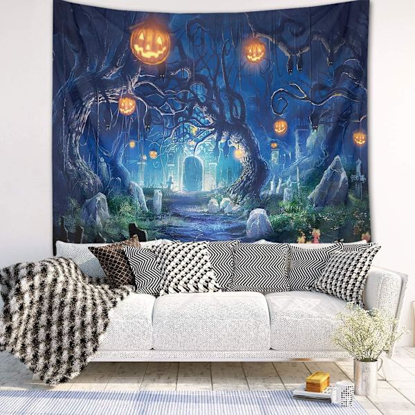 Halloween skräck kyrkogård tapet väggbonad