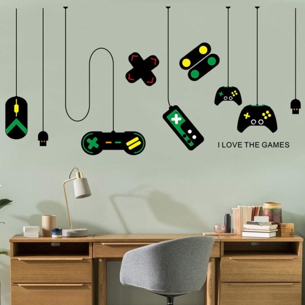 Spelväggsdekaler Spelkontroll Joystick Spelyta Vägg Dekoration