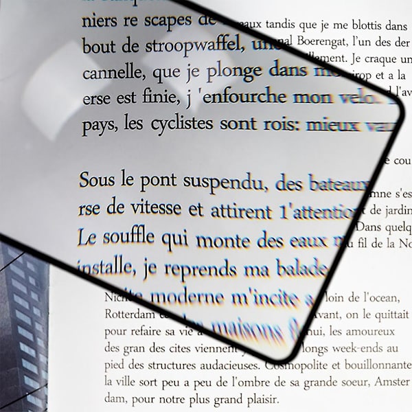 3x suurennuslasi Suuri suurennuslasi Arkin kokoinen Kirjan lukemisen apuväline