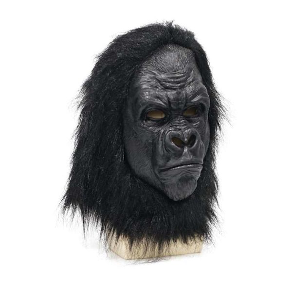 Terror King Kong Aikuiset Spooky Halloween Lateksi Realistinen Puku - Pelottava Silikoni Koko Pään Peittävä Naamio