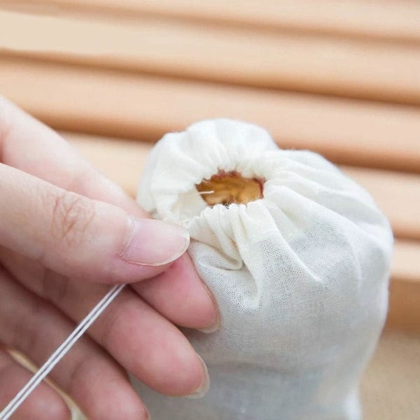 100 stk. Engangs Teposer Te-infusere 4\" x 6\" Tomme Musselin Snøreforsegling Filt