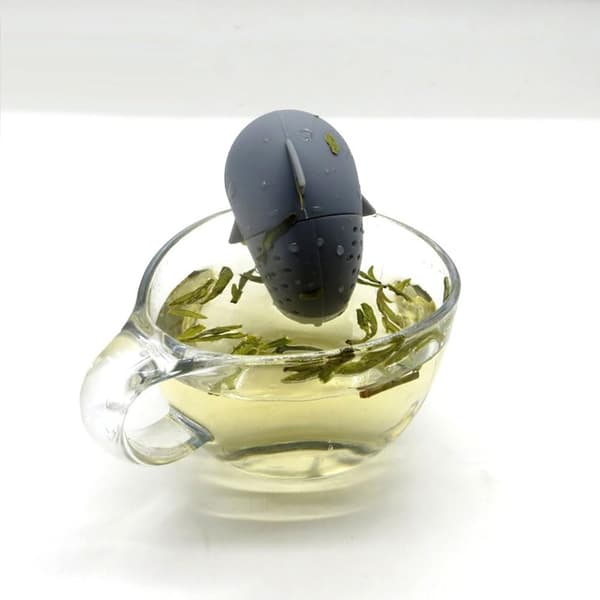 2-pak Haj Te-infuser, Filtre til Løs Te Genanvendelig, Sjov Dyreformet Si Rustfrit Stål Kugle Diffuser Steeper til Tekopper Tekander