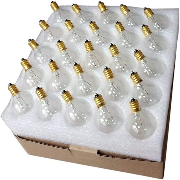 25 Pak G40 LED Globe Glaspærer Udskiftning, IP44 Vandtæt