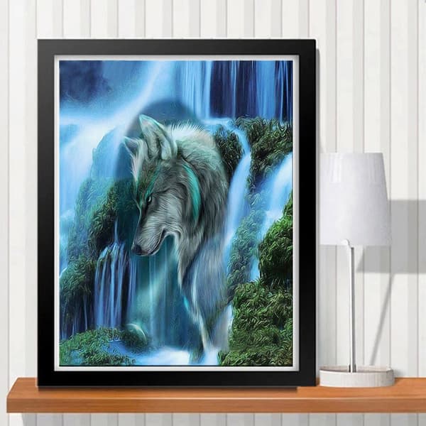 30 x 40 cm, The wolf Diamond Painting Broderi Diamantmålning