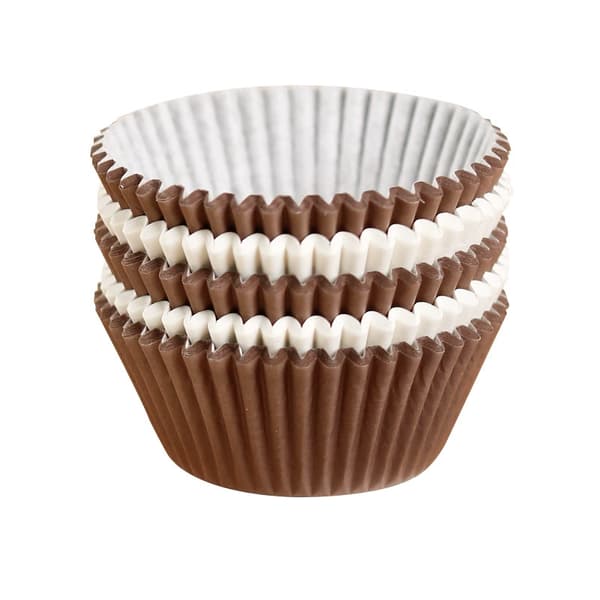 Förpackning med 100 muffinsformar i papper, muffinsform, kakform, papper, vit, 7 x 5 x 3 cm