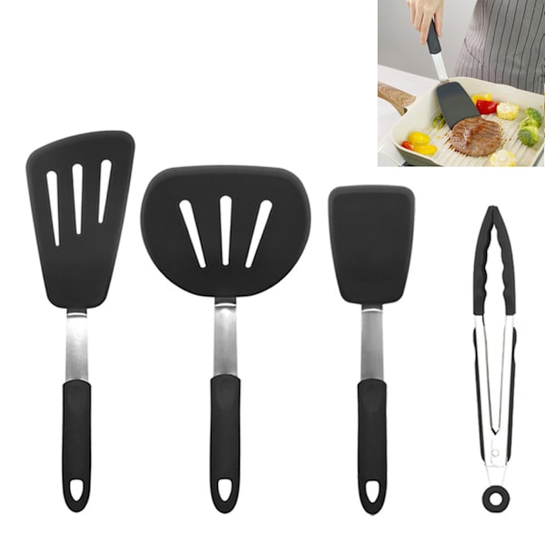 4 stk. Fleksibel Silikone Omelet Spatel（B)