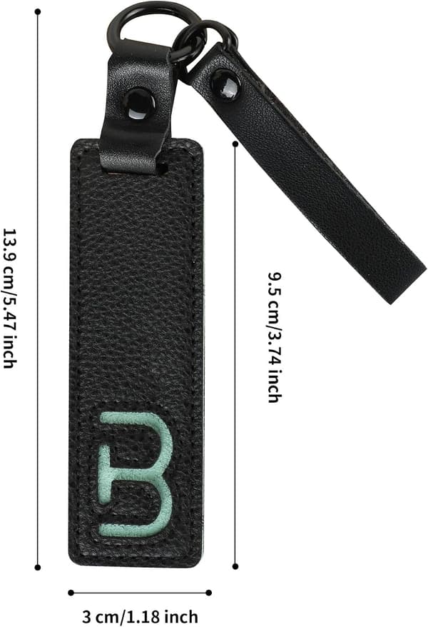 Initial Monogram B Nøglering til Kvinder Mænd, Initial Bogstav Vedhæng med Nøglering, Charms til Nøgle Rygsæk Taske