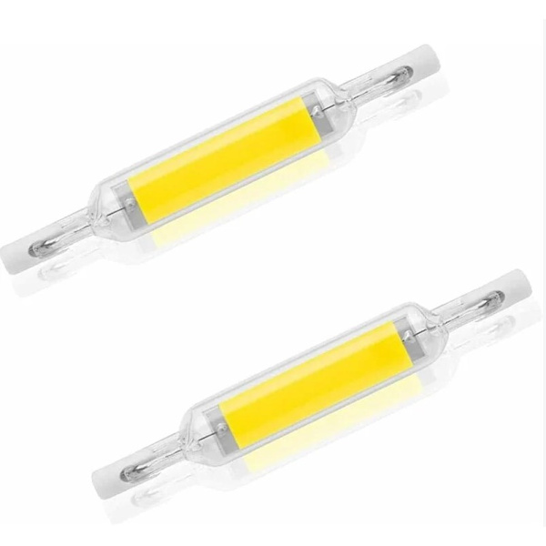2-pack 10W R7S LED-lampa 78mm 220V dimbar kall vit 6000-6500K