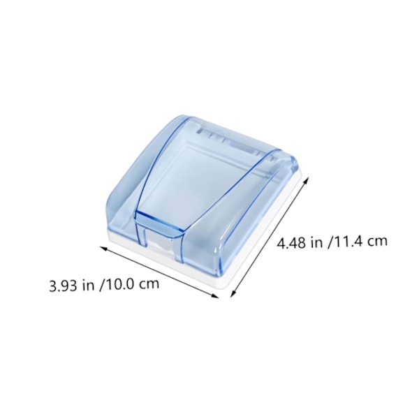 Vanntett veggdeksel, 4 stk, Sprutbeskyttelsesboks, Type 86, for bad, stue, balkong, Slitesterkt PC-materiale, Transparent blå