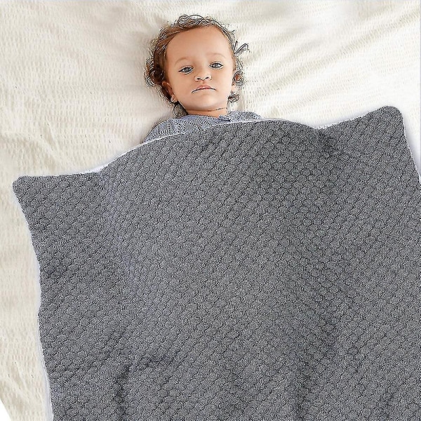 1 stk. Baby Swaddle Blanket Fleeceforet Bærbar Spædbarnsstrik