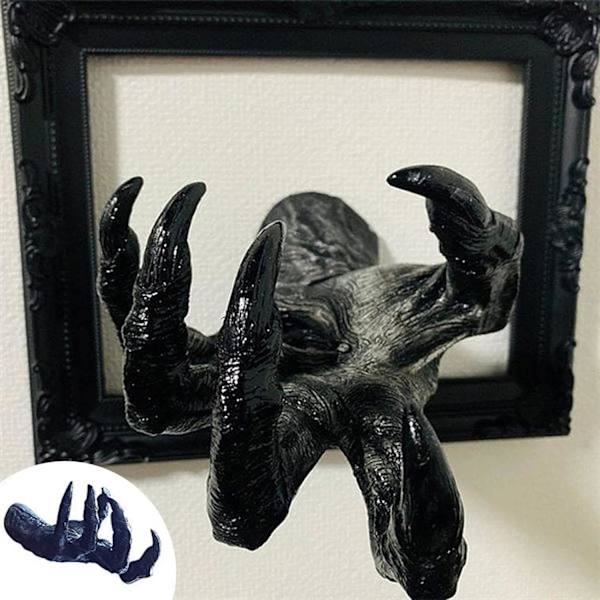 Häxskulptur Väggdekor, Retro Häxväggdekor, Resin Häxhand Dekoration, Halloween Vägghäng
