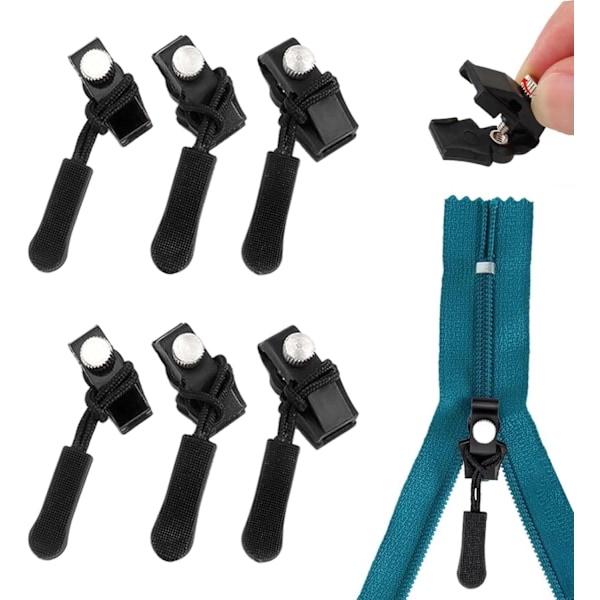 Pieces Dragkedjereparationssats Dragkedjeklämma Ersättningsslider Universal Clip-on Fäste för Jackor Kappor Resväskor - Avtagbar - Lätt att Använda