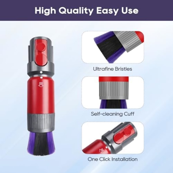 Dammfri dammborste utan repor kompatibel med Dyson V7 V8 V10 V11 V12 V15 Gen5 detect och Gen5 outsize dammsugare