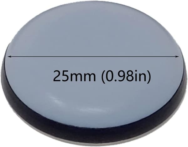 16 stk. møbelputer, selvklebende teflon møbelputer, runde stolputer, for stol, sofa, skrivebord, bord, lenestol (25 mm)