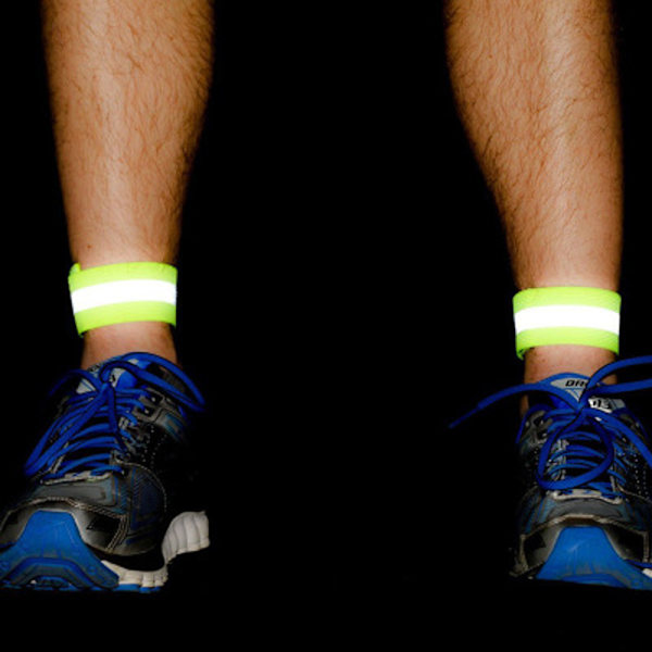 Set med 4 dubbla reflexband för utomhusjogging