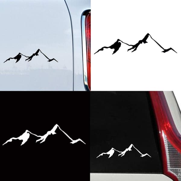 Bilsticker, Bjergformet Bilstiling Køretøjs Karosseri Vindue Bumper Dekal Sticker Dekoration