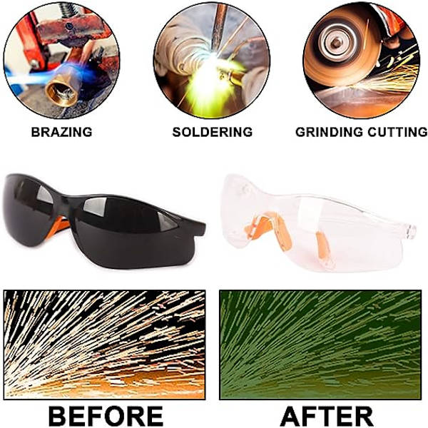 Blanc 6 + Noir 6 Lunettes-masque de sécurité lunette de protect