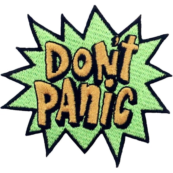 Don't Panic Patch Broderte Applikasjon Stryk På Sy På Emblem