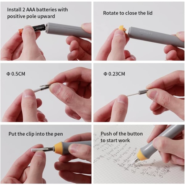 Elektrisk suddgummi, batteridriven suddgummi-kit med 22 extra R