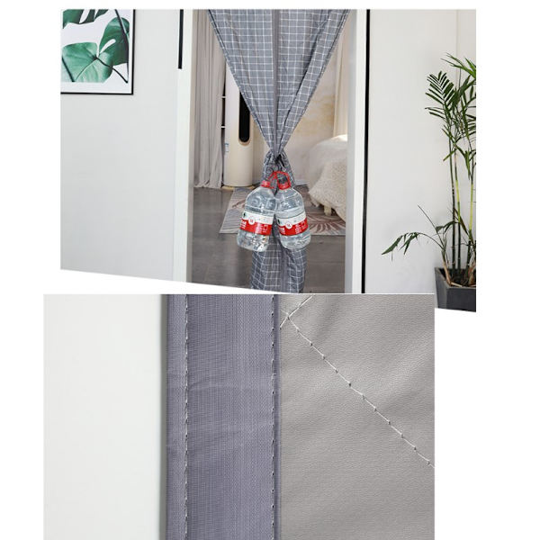 Termisk dörrgardin 90 x 210 cm, termiskt isolerad dörrgardin, anti-kall dörrgardin, W