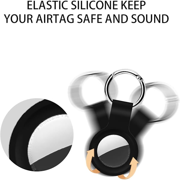 Kompatibel AirTag-hylsa Nyckelring AirTag-hylsa Hållare Silic