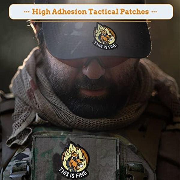 Dette er fint Hundepatch, 1 stk Sjov Meme Broderet Patches, Taktisk Militær Moral Patch med Hækfastgørelse