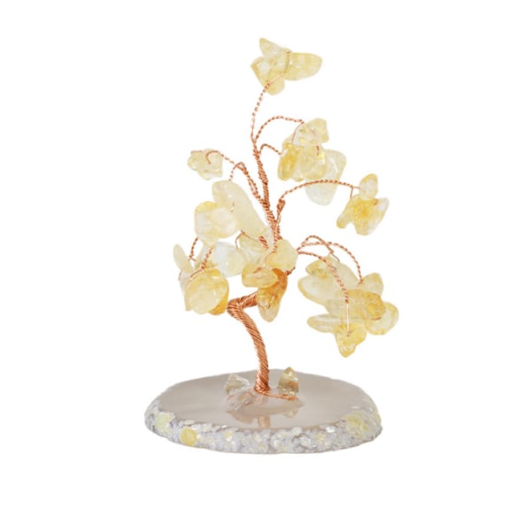 Feng Shui dekorasjon Gemstone Tree of Life Rose Gold Wire Wrap