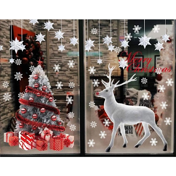 Juleklistremerker Store Vinduesklistremerker Rein Julgran Gjenbrukbare Julevindudekorasjoner Juledekorasjon