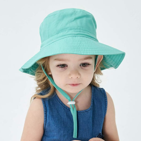 Solhat til småbørn og babyer - Unisex børnesommerhat med bred skygge til udendørs svømning, strand og pool A