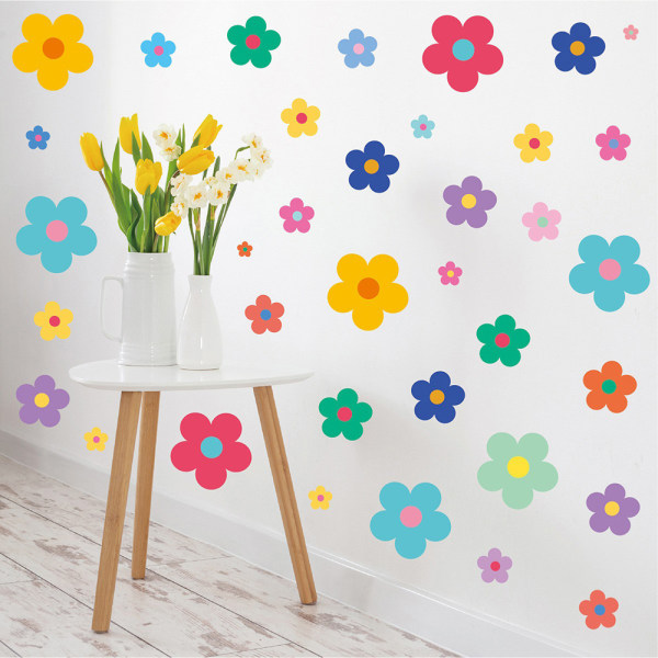 Sæt med 8 Hippie Blomster Power Sommer Bilklistermærker Perfekt til