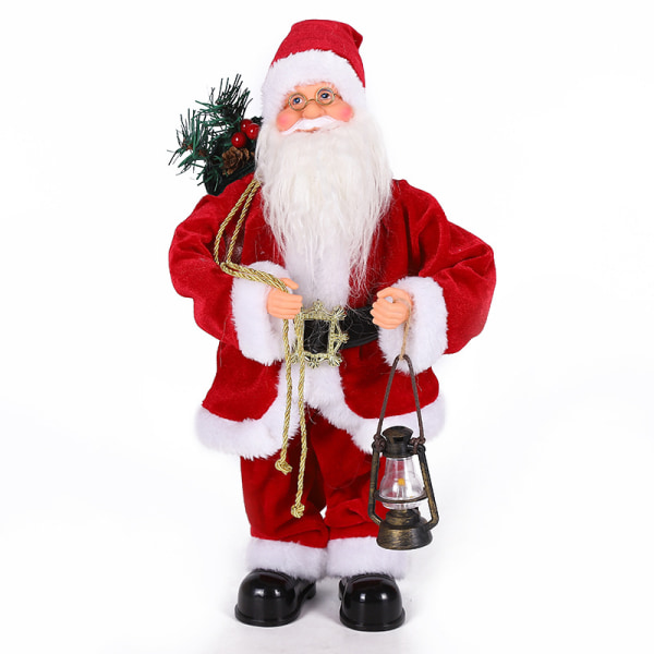 Jul Elektrisk Tomte Leksak (A), Sjungande Dansande Tomte Docka, Jultomte Figur med Musik Nyhet Jul Prydnader för Bord Julgåvor för Barn