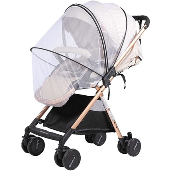 Baby Stroller Fuldækkende Myggenet Åndbart Mesh Stretch