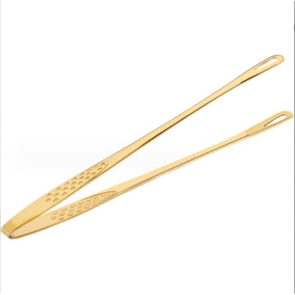 2 kpl keittiöpihdit Grill-pihdit, Ruostumattomasta teräksestä valmistetut keittiöpihdit, Keittiöpihdit ruoanlaittoon (28 cm  Kulta)