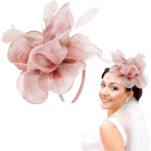 Fascinator Mesh, Minihatt for Kvinner Bryllup Hårtilbehør
