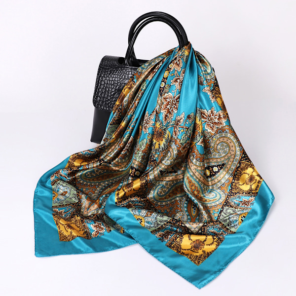 6 stk. 35” Satin Store Firkantede Hovedtørklæder - Silkelignende Hals tørklæde Hår Sovende Wraps Satin Silke Tørklæder til Kvinder