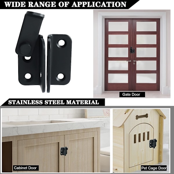 Shed Lock Gate Lock Dør Bolt Lock Gate Latch Lille hængelås Hasp f