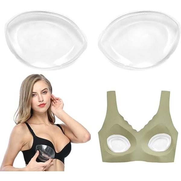 Kvinners avtagbar silikon push-up BH (transparent) Kvinners falske