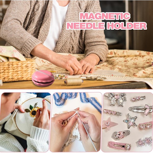 Nålmagnet för broderi | Macaron-formad nålhållare - Sybehör Magnetisk nålhållare Broderitillbehör för broderi Se