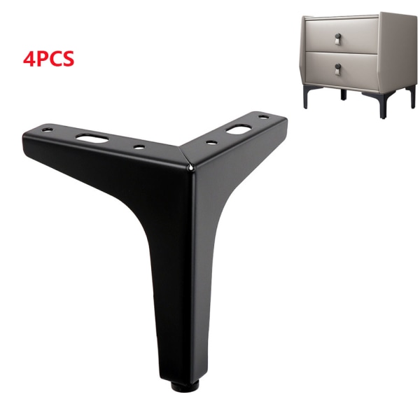 (100mm) 4x Triangulärformade Metallmöbelben Modern Stil TV-skåp Soffa Garderob Bord Säng Skrivbord D
