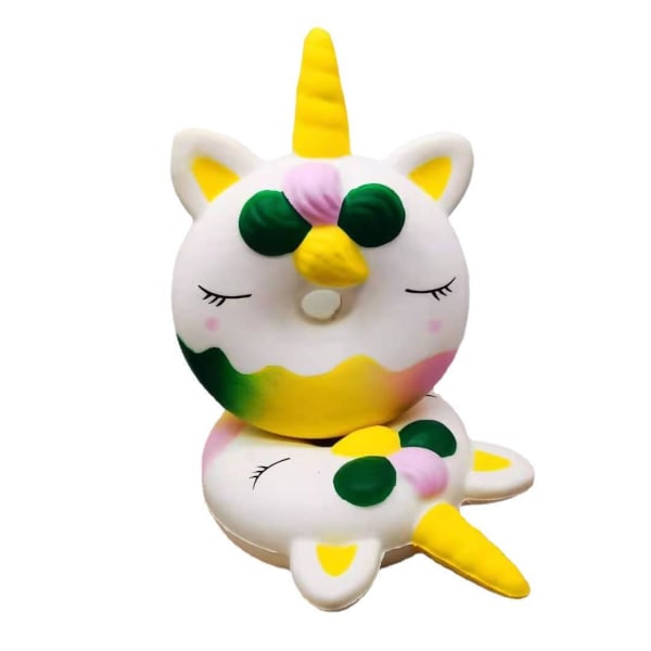 2-pack 6 tum stora Squishies Jumbo Unicorn Donut Kawaii Mjuk Långsam