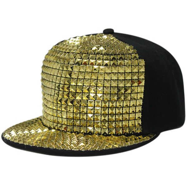 Herrecaps Hip Hop Flat Baseball Cap for Men Sequin Bling Snapback