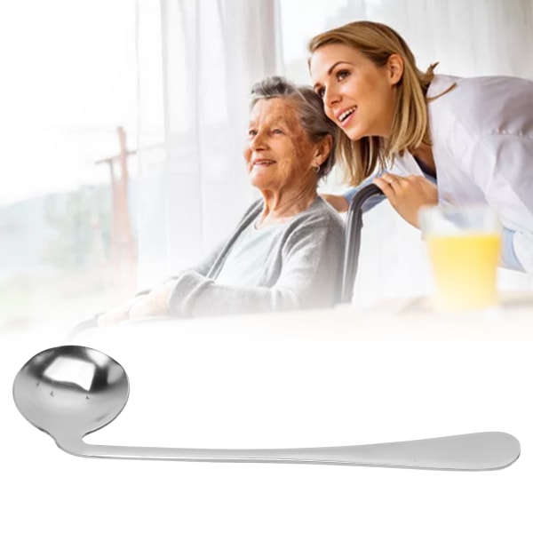 Böjd sked, ergonomisk design, lätt, enkel användning, Sta