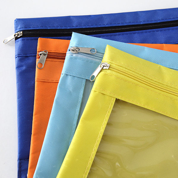 3 Ring Binder Blyant Etui, 6 Pakke 3 Hul Zipper Blyant Pung