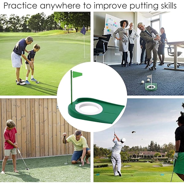 Golf Putting Cup och Flag Putt Träningshål All-Direction Surfac
